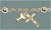 5mm 1st Communion Metal Bead Bracelet Gold Plate